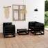 Juego de muebles de jardín 5 pzas y cojines madera pino