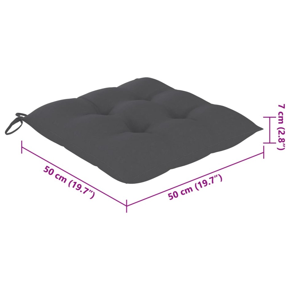 Sillas de jardín  con cojines 8 uds madera maciza de