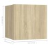Set muebles de salón TV 5 pzas madera ingeniería roble