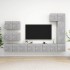 Set muebles de salón TV 8 pzas madera ingeniería gris