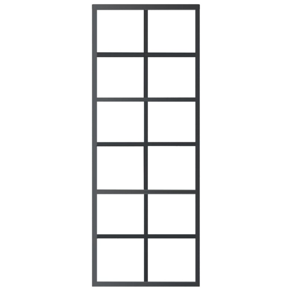 Puerta corredera con herrajes ESG vidrio y aluminio 76x205