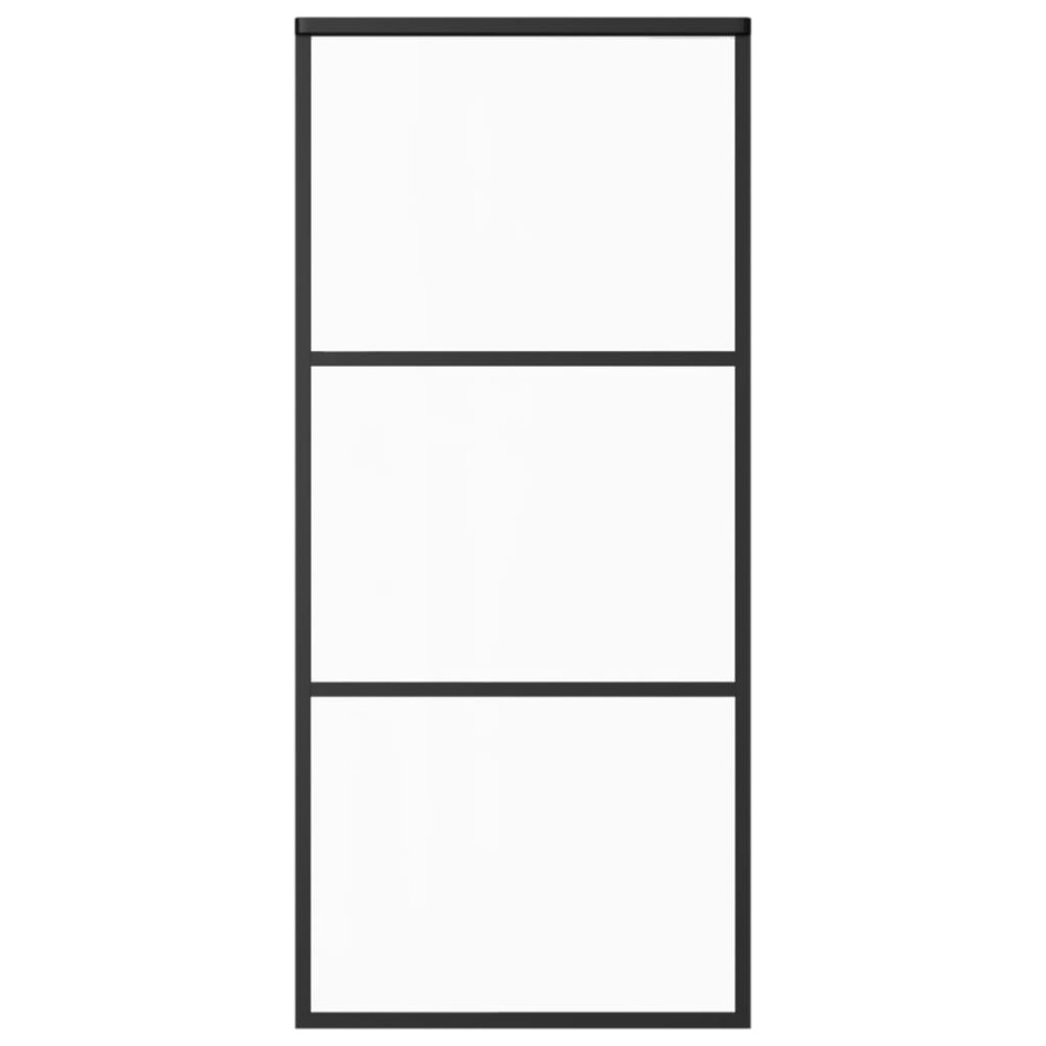 Puerta corredera con herrajes ESG vidrio y aluminio 90x205