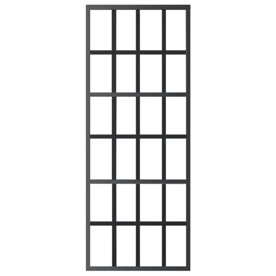 Puerta corredera con herrajes ESG vidrio y aluminio 76x205