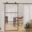 Puerta corredera con herrajes ESG vidrio y aluminio 102x205 cm