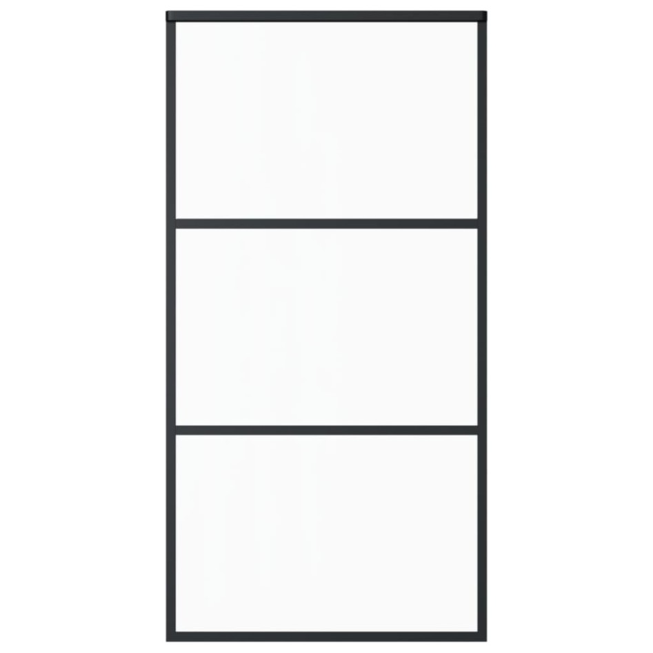 Puerta corredera con herrajes ESG vidrio y aluminio 102x205