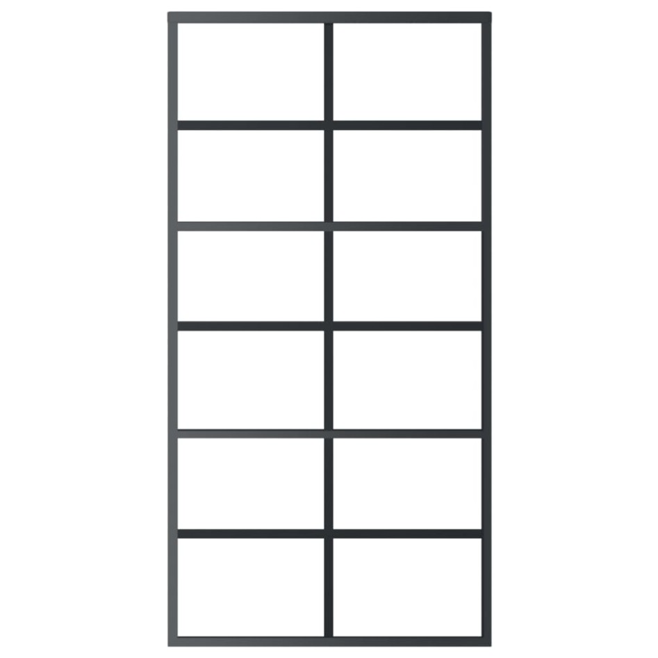 Puerta corredera con herrajes ESG vidrio y aluminio 102x205