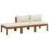 Muebles de jardín 3 pzas madera maciza de acacia cojines