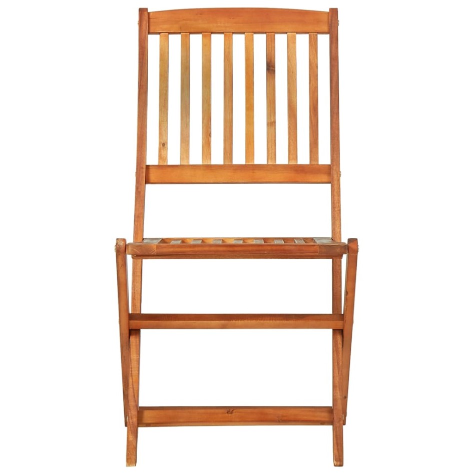 Juego de comedor de jardín 7 piezas madera maciza de