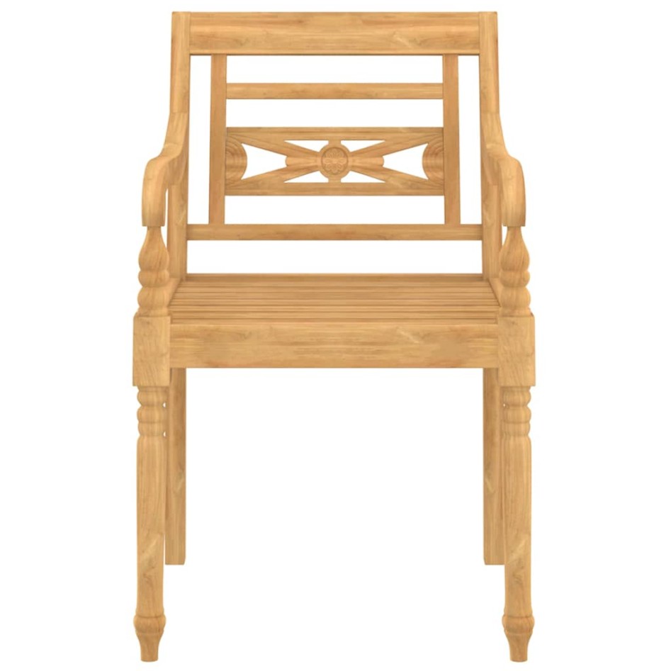 Set de muebles de jardín 4 piezas madera maciza de