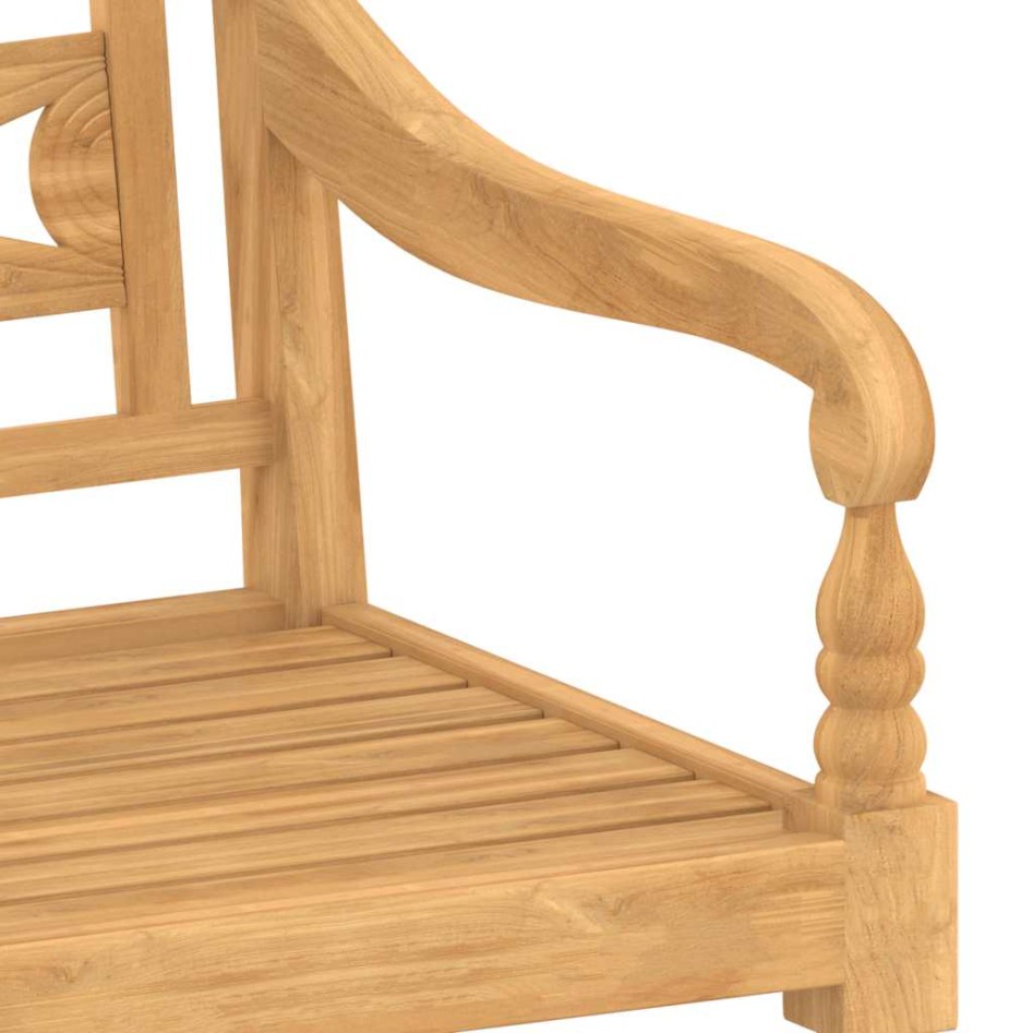 Set de muebles de jardín 4 piezas madera maciza de