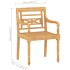Set de muebles de jardín 4 piezas madera maciza de