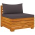 Muebles de jardín 4 piezas con cojines madera maciza de