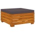 Muebles de jardín 4 piezas con cojines madera maciza de