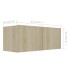 Set de muebles salón TV 4 pzas madera ingeniería roble
