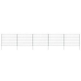 Set de valla de jardín arqueada verde 115x79