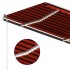 Toldo retráctil manual con luz LED naranja y marrón 400x350