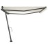 Toldo de pie retráctil manual crema 400x300