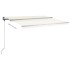 Toldo de pie retráctil manual crema 400x300