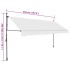 Toldo manual retráctil con LED crema 350