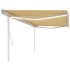 Toldo retráctil manual con luz LED amarillo y blanco 5x3