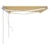Toldo retráctil manual con luz LED amarillo y blanco 5x3