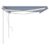 Toldo retráctil manual con luz LED azul y blanco 5x3