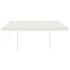 Toldo retráctil manual con luz LED color crema 4,5x3