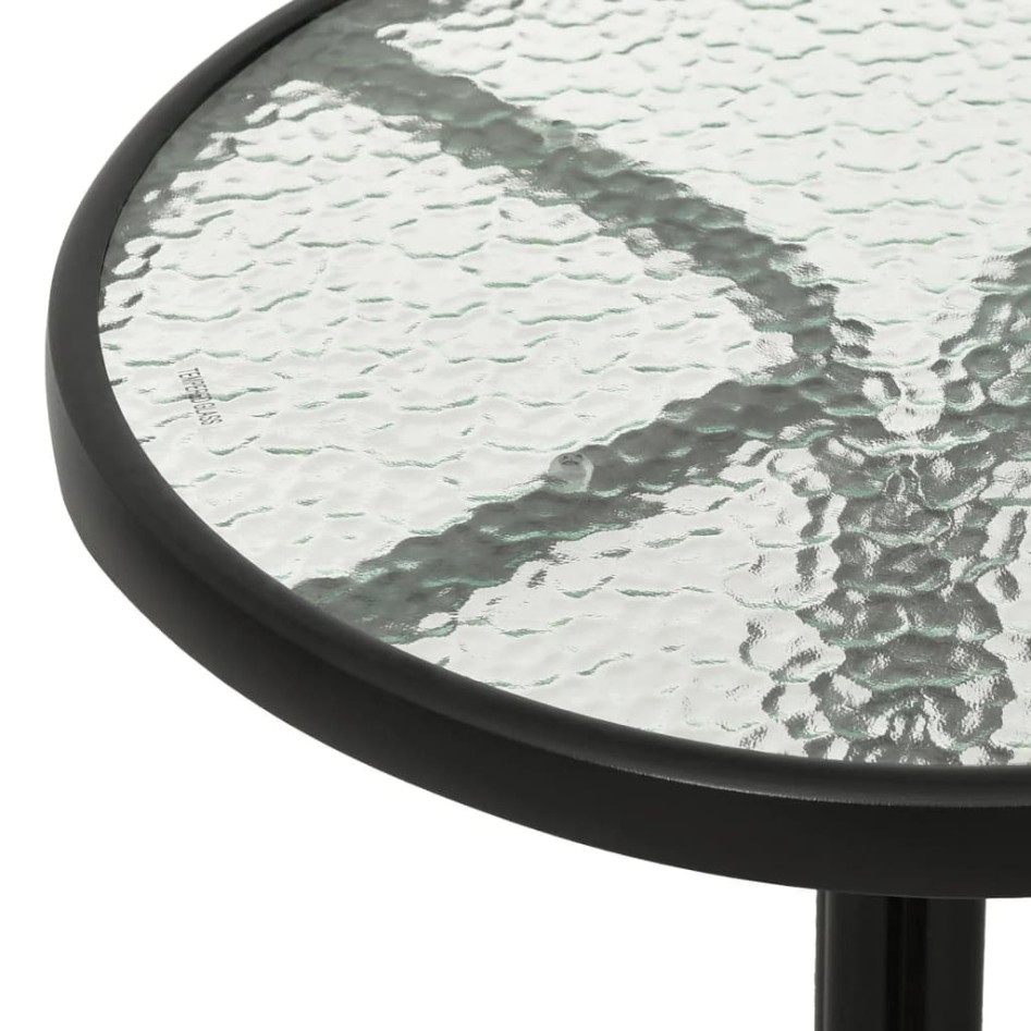 Mesa y sillas de bistró 3 piezas acero