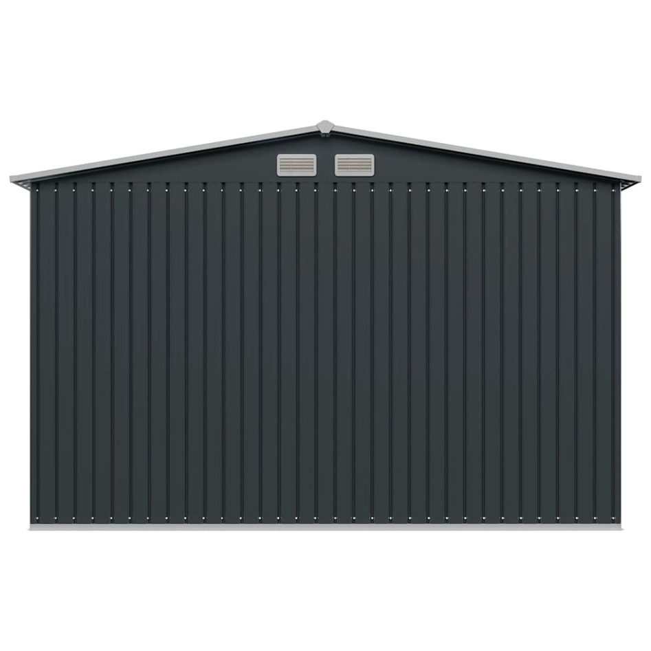 Caseta de jardín de acero gris antracita 257x205x178