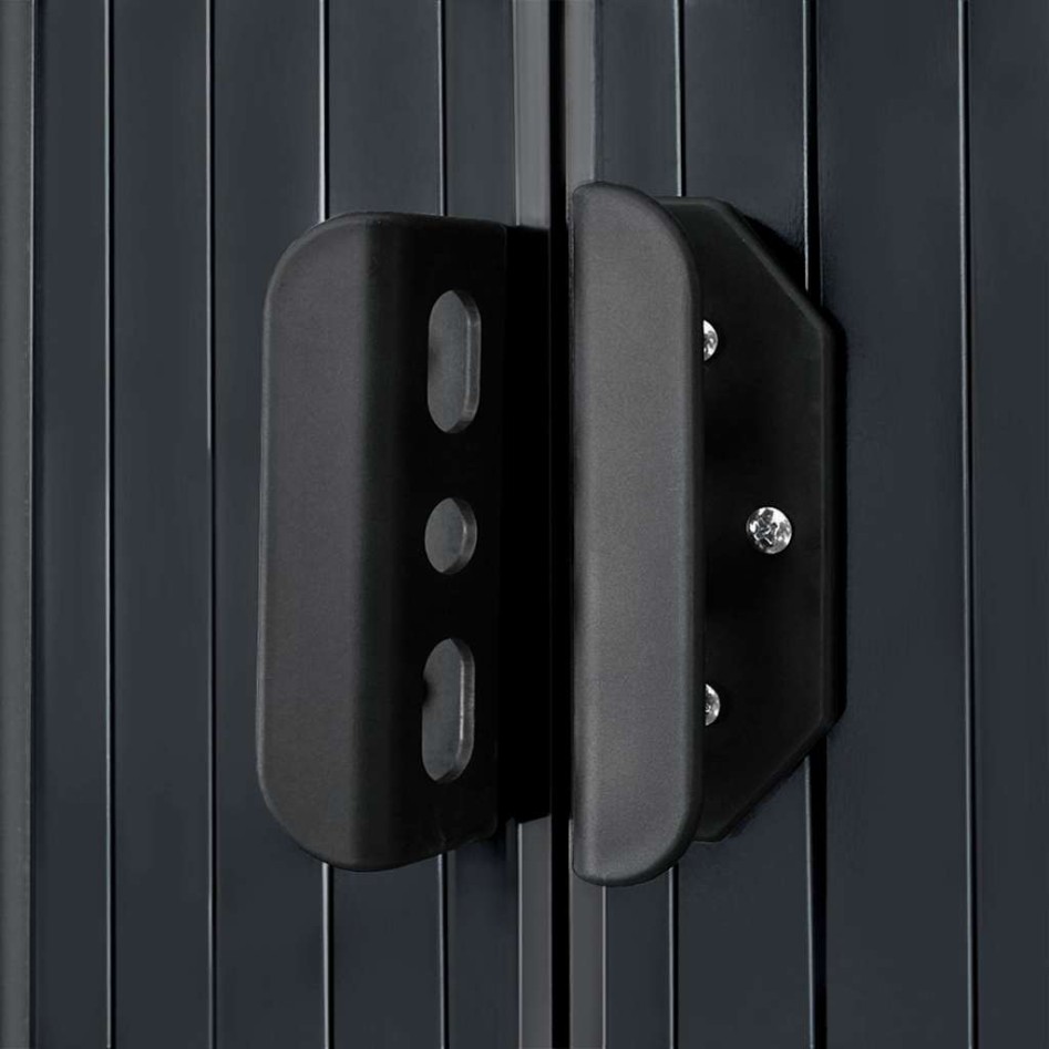 Caseta de jardín de acero gris antracita 257x205x178