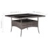 Mesa de comedor de jardín ratán sintético y vidrio