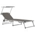 Tumbona plegable con techo aluminio y textileno