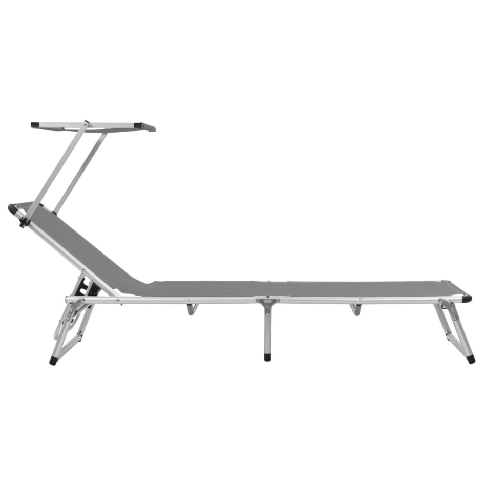 Tumbona plegable con techo aluminio y textileno
