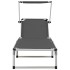 Tumbona plegable con techo aluminio y textileno