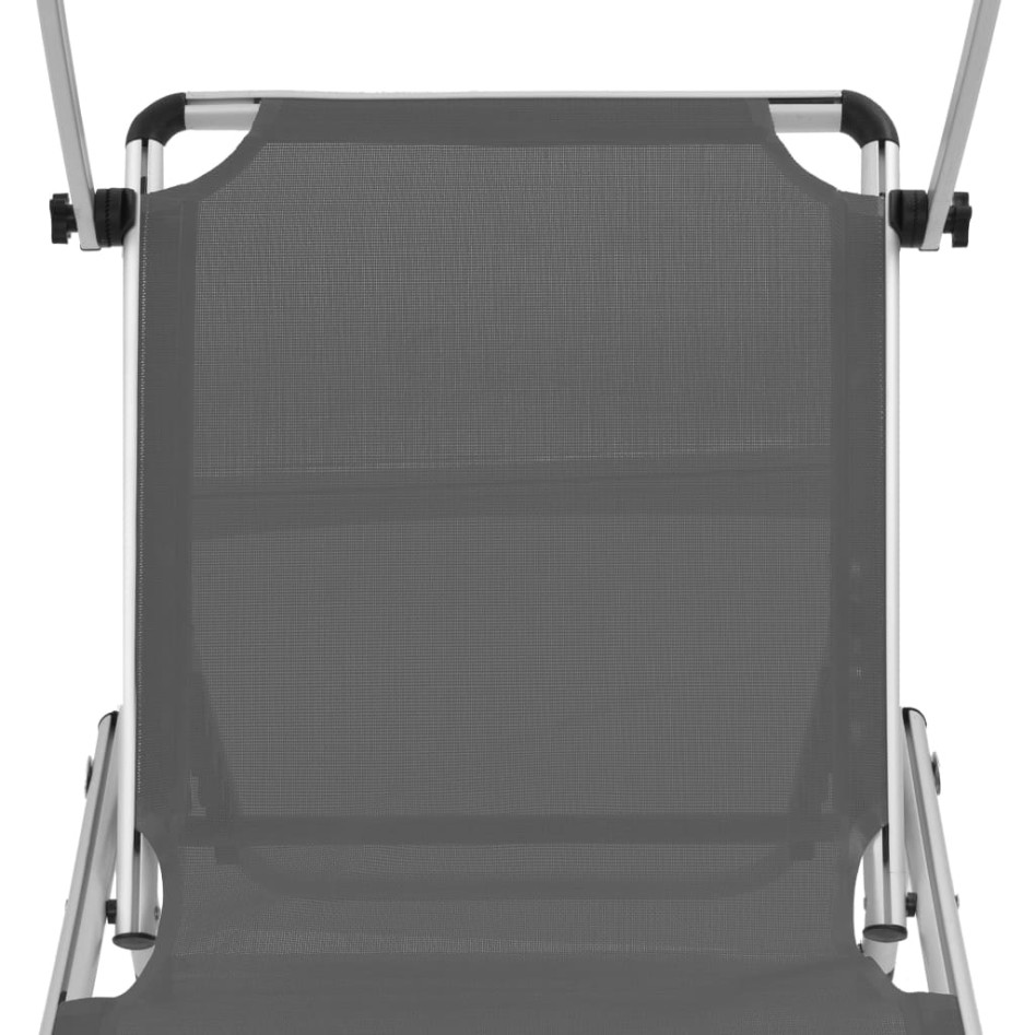 Tumbona plegable con techo aluminio y textileno