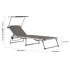 Tumbona plegable con techo aluminio y textileno