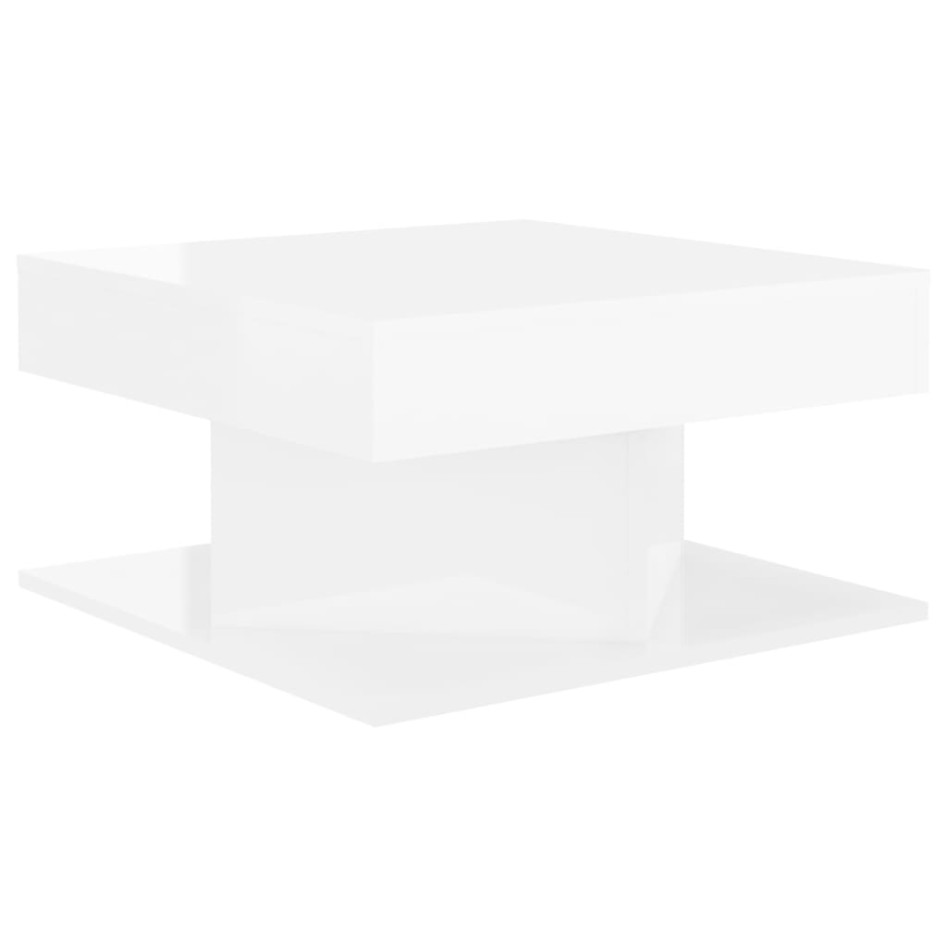 Mesa de centro madera de ingeniería gris brillo 57x57x30