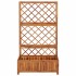 Arriate con enrejado madera maciza de acacia 85x38x150