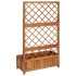 Arriate con enrejado madera maciza de acacia 85x38x150