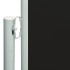 Toldo lateral retráctil de jardín negro 117x600