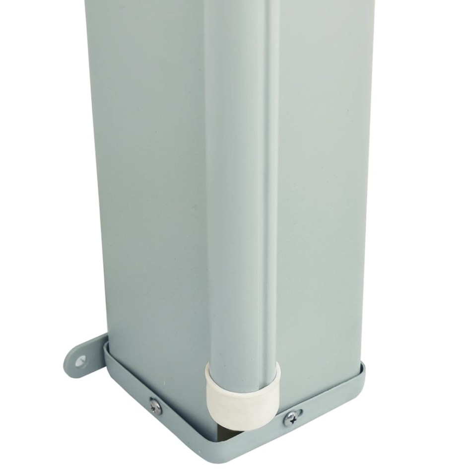 Toldo lateral retráctil de jardín negro 117x600