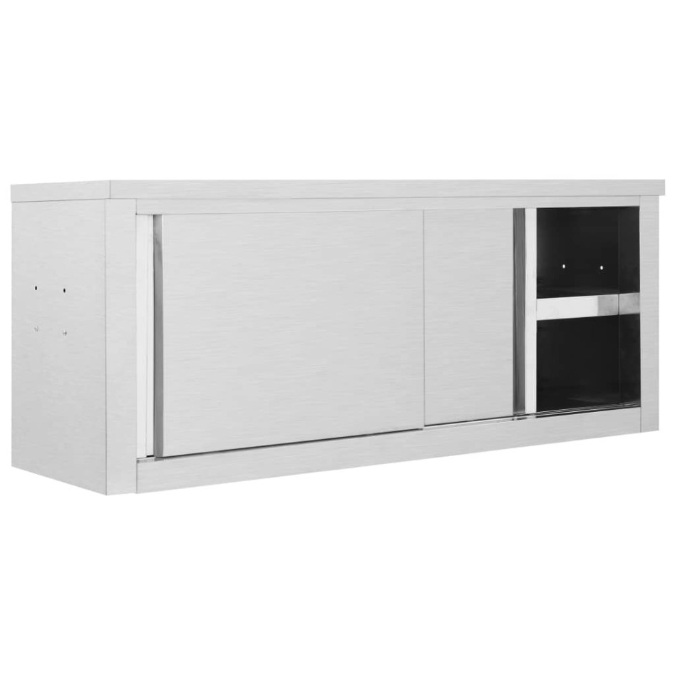Armario pared de cocina puertas correderas acero 120x40x50