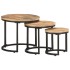 Mesitas auxiliares 3 Piezas madera de mango