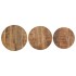 Mesitas auxiliares 3 Piezas madera de mango
