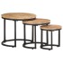 Mesitas auxiliares 3 Piezas madera de mango