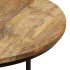 Mesas apilables 3 unidades madera rugosa de