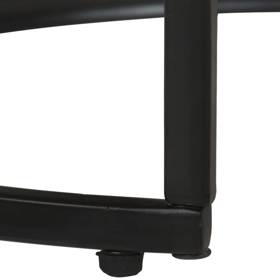 Mesas apilables 3 unidades madera rugosa de