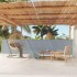 Toldo lateral retráctil de jardín gris 117x600
