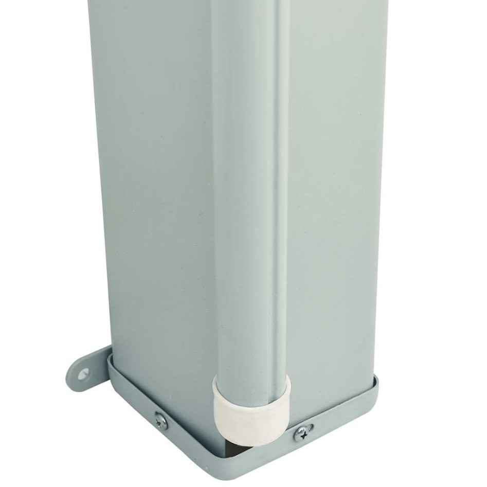 Toldo lateral retráctil de jardín gris 117x600