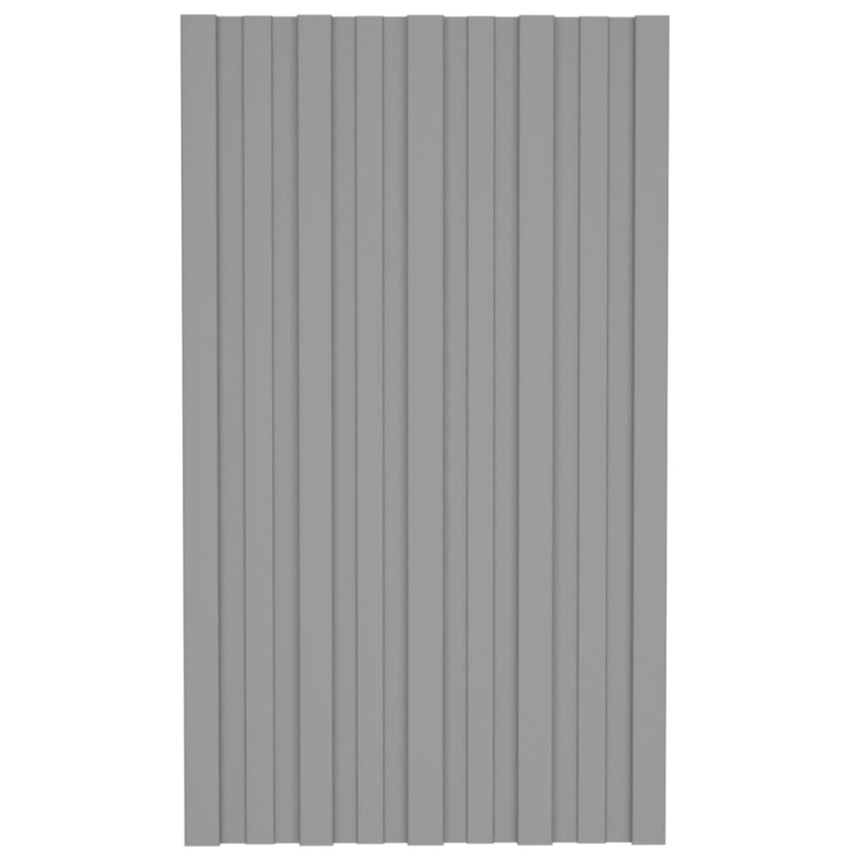 Panel para tejado acero galvanizado gris 36 unidades 80x45